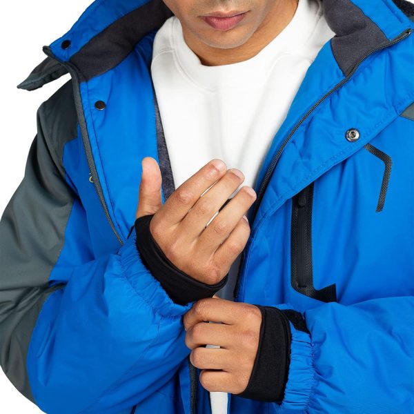 Ski Jacket with Hood for Men Waterproof Snow Winter Coat - Image 6